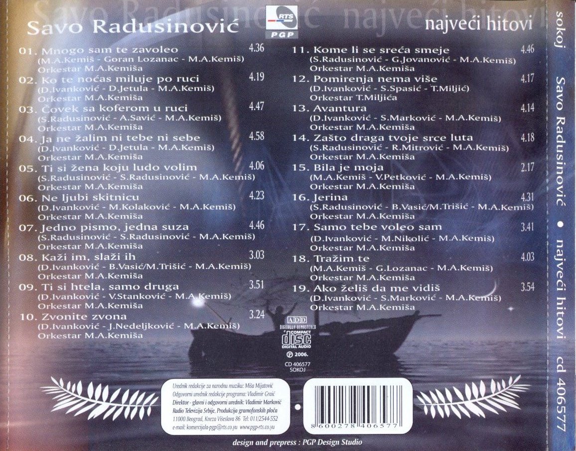 Savo Radusinovic 2006 Najveci Hitovi Zadnja